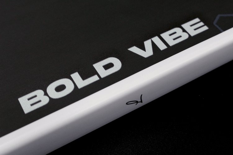 Bold Vibe pickleball paddle side logo