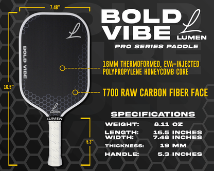 The Bold Vibe Thermoformed Pickleball Paddle Specifications