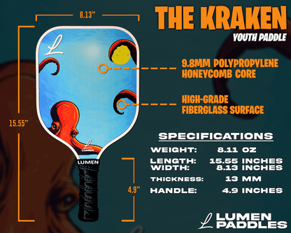 The Kraken Youth Pickleball Paddle Specifications