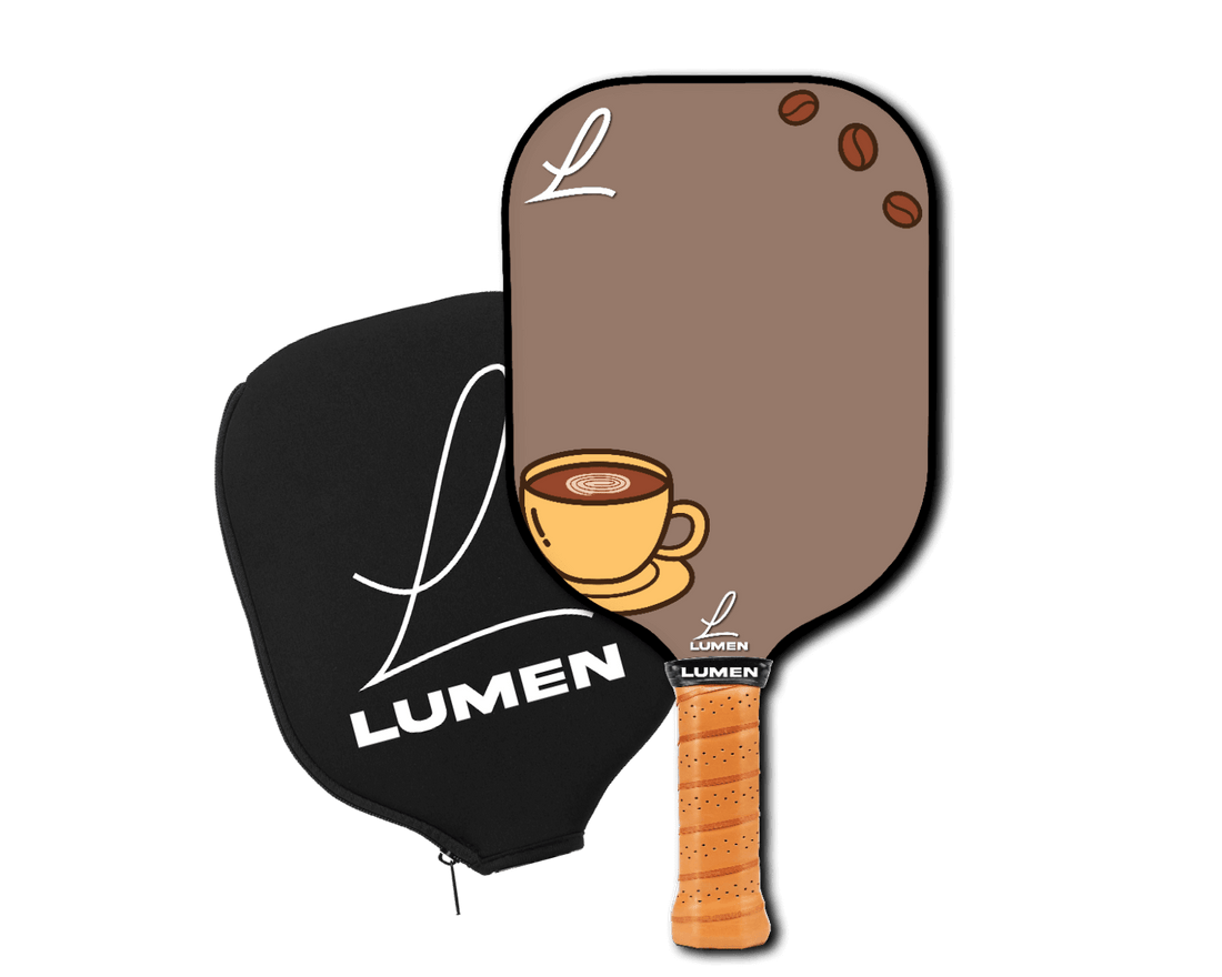 Lumen Paddles Coffee Vibe Pickleball Paddle and Cover