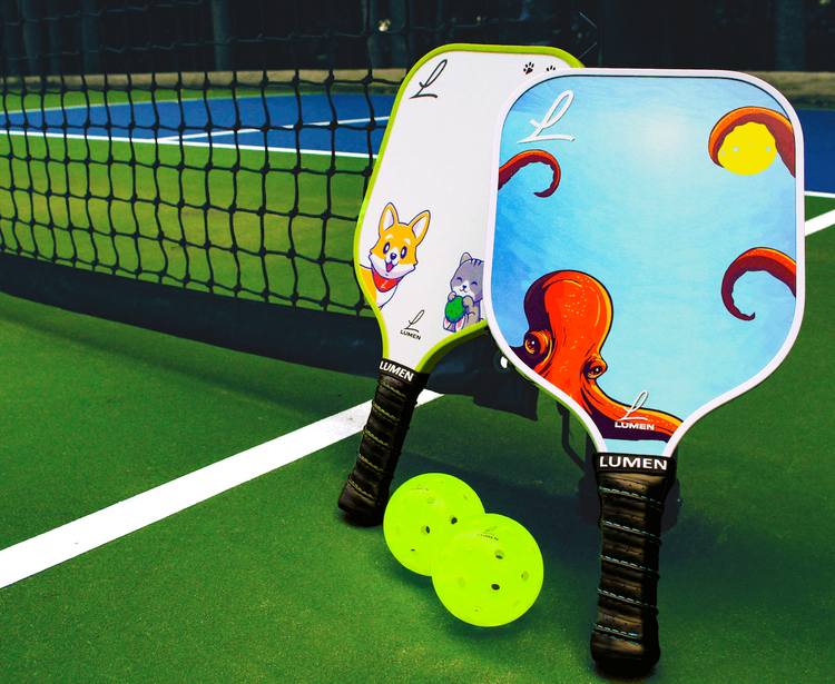 Lumen paddles pet vibe and kraken youth pickleball paddles