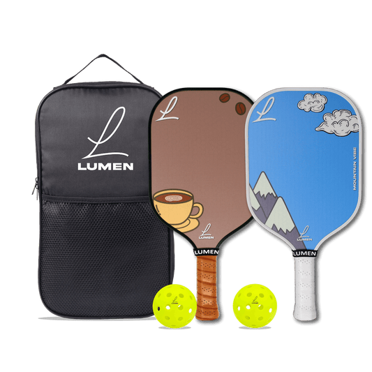 Coffee Vibe and Mountain Vibe Pickleball Paddle Set