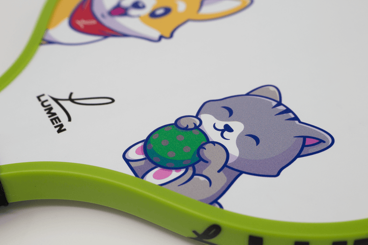 Lumen Paddles Pet Vibe Youth Pickleball Paddle Face Design