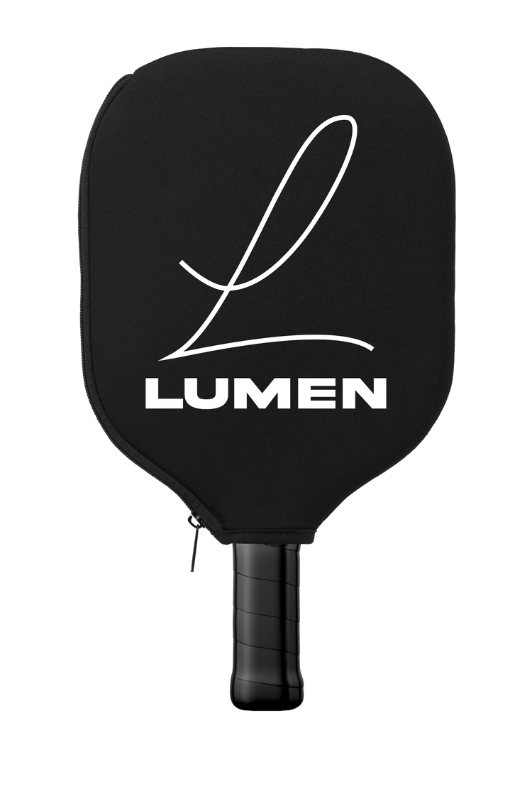 Lumen Paddles BlackmPickleball Paddle Cover - Front